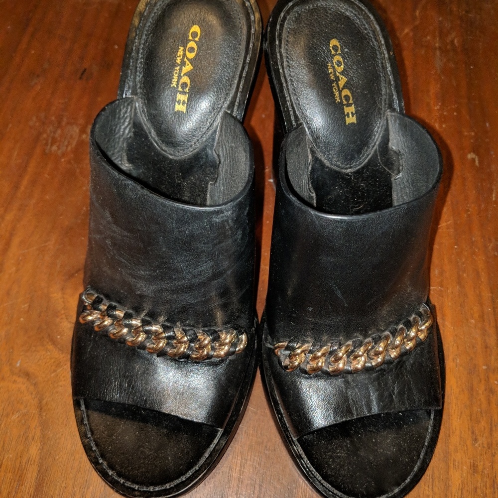 Coach Mule Heels (Black Size 7)
